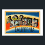 Vintage Colourful Greetings From Los Angeles Poste Poster<br><div class="desc">A colourful,  vintage "Greetings From Los Angeles,  California" postcard.</div>