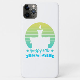 Vintage Colourful Happy 60th birthday Cake Case-Mate iPhone Case