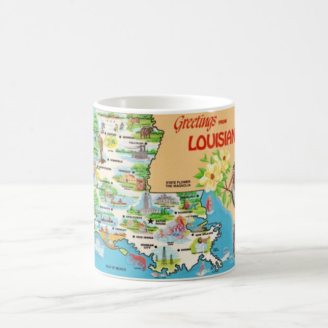 Vintage Colourful Louisiana Mug (Center)