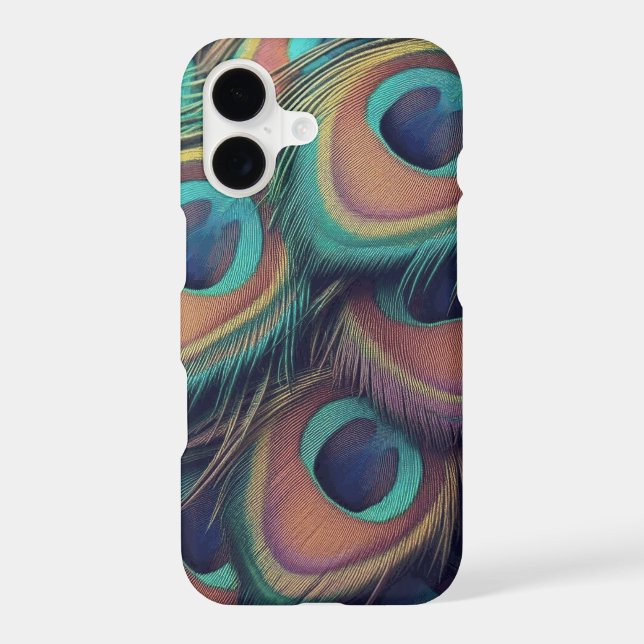 Vintage Colourful Peacock Feathers Pattern (Back)