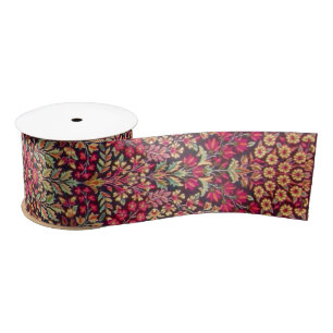 Vintage Colourful Persian Rug Pattern Satin Ribbon