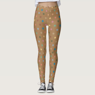Vintage Colourful Polka Dot Pattern Leggings