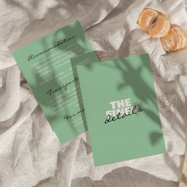 Vintage colourful Retro Bold Modern Wedding Enclosure Card (Creator Uploaded)