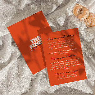 Vintage colourful Retro Bold Modern Wedding Enclosure Card