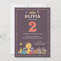 Vintage Colourful Sesame Street Character Birthday