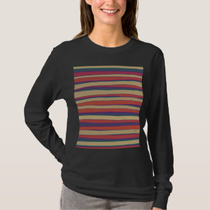 Vintage Colourful Striped Abstract Art T-Shirt