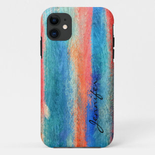 Vintage Colourful Wood Grain Texture #2 Case-Mate iPhone Case