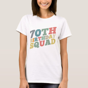 Vintage colours Distressed 70th birthday squad T-Shirt