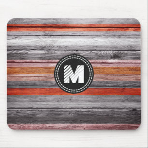 Vintage Colours Stripes Wood Look #3 Mouse Pad