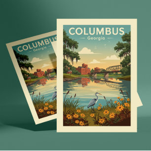 Vintage Columbus Georgia Postcard