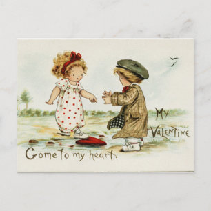Vintage Come To My Heart Postcard