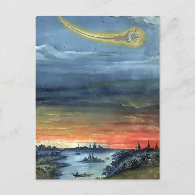 Vintage Comet Book Illustration Aczime Postcard (Front)