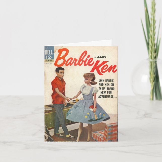 Vintage Comic Book Cover Note Card (Front)