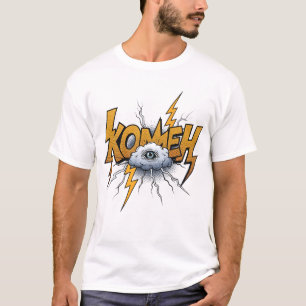 Vintage Comic Book Style Stormy Eye Illustration T-Shirt
