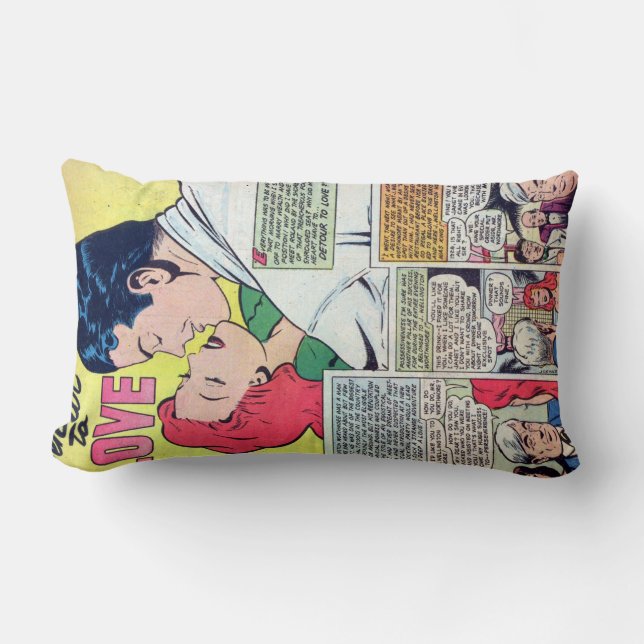 Vintage Comic Lumbar Cushion (Front)