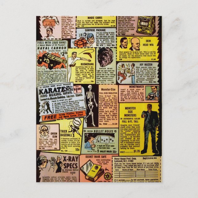 Vintage Comic Mail Order Advertisement Postcard (Front)