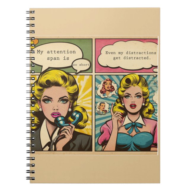 Vintage Comic  Notebook (Front)