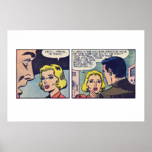 Vintage Comic Strip "Keith... Frank is Dead!" Poster