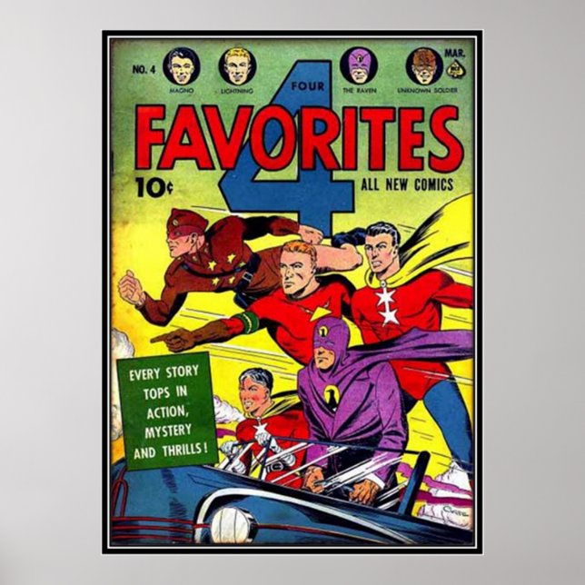 Vintage comic strips - poster (Front)