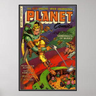 Vintage comic strips - poster