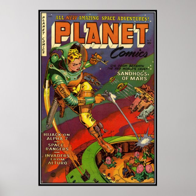 Vintage comic strips - poster (Front)