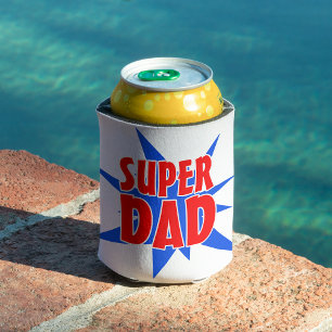 Vintage Comic Super Dad Father's Day Can Cooler