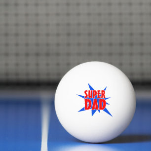 Vintage Comic Super Dad Father's Day Ping Pong Ball
