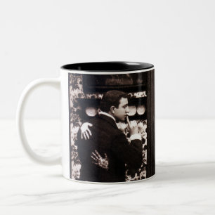 Vintage Comic Tryst Postcard Two-Tone Coffee Mug