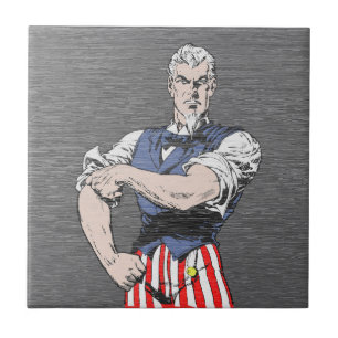 Vintage Comic Uncle Sam Tile