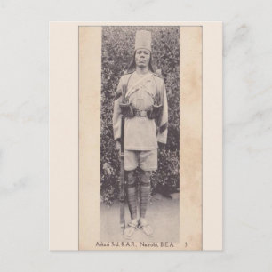 Vintage, Commonwealth soldier, Nairobi, Kenya Postcard