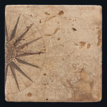 Vintage Compass and Ship Stone Coaster<br><div class="desc">It’s five o’clock somewhere; stir up a little magic and serve your drinks on stylish stone coasters. Your design, monogram, or text will look stunning against the stone backdrop of your choice. Tip: Custom coasters makes great housewarming & hostess gifts! • Dimensions: 4" x 4" • Choose from marble, sandstone,...</div>
