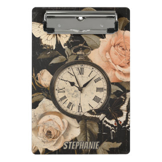 Vintage Compass & Butterfly - Rustic Paper (5) Mini Clipboard