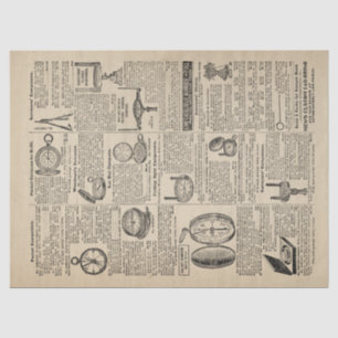 Vintage Compass Catalogue Page Decoupage Tissue Paper