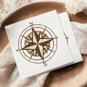 Vintage Compass Napkin