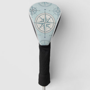 Vintage Compass Nautical Seamless Pattern (1) Golf Head Cover