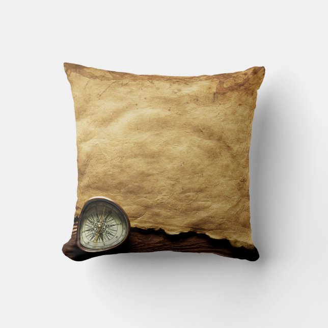 Vintage Compass Pillow! Cushion (Front)
