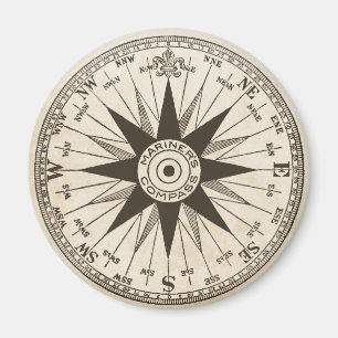 Vintage Compass Rose Magnet