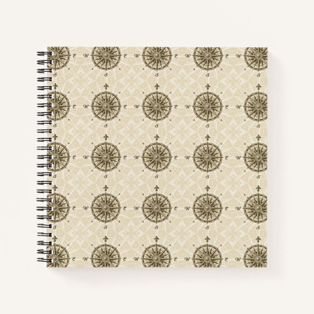Vintage Compass Rose Notebook (Front)
