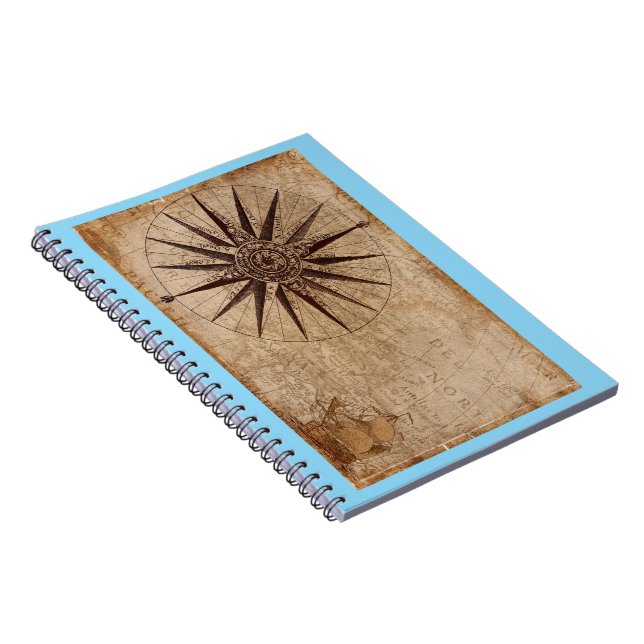 Vintage compass rose notebook (Right Side)