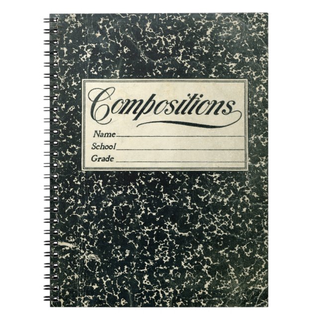 Vintage Compositions Spiral Notebook (Front)