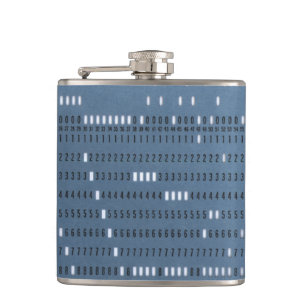 Vintage Computer Punched Card Hip Flask