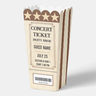 Vintage Concert Ticket Favour Box | Custom Event