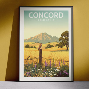 Vintage Concord California Poster