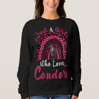 Vintage Condor Bird Just A Girl Who Loves Condors Sweatshirt