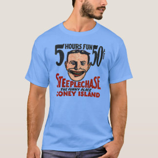 Vintage Coney Island Funny Face Design T-Shirt