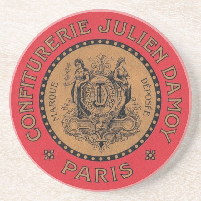 Vintage Confiturerie Advertisement Coaster (Front)