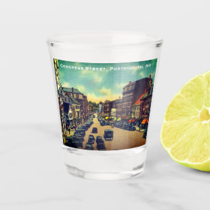 Vintage Congress Street, Portsmouth, NH Photo Shot Glass