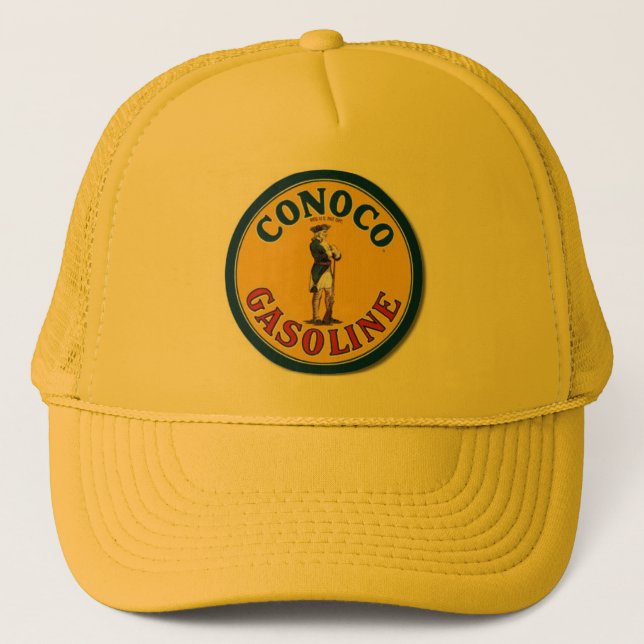 "Vintage Conoco Gas Sign" Trucker Hat (Front)