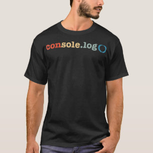 Vintage Console Log Javascript Debugging ES6 ES7 E T-Shirt