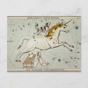 Vintage Constellation Illustration Postcard